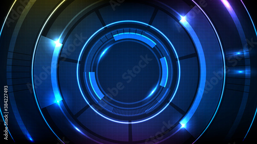 Abstract futuristic background of Circle interface sci fi frame hud ui collection