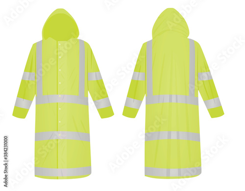 Yellow safety jacket. vector illustration