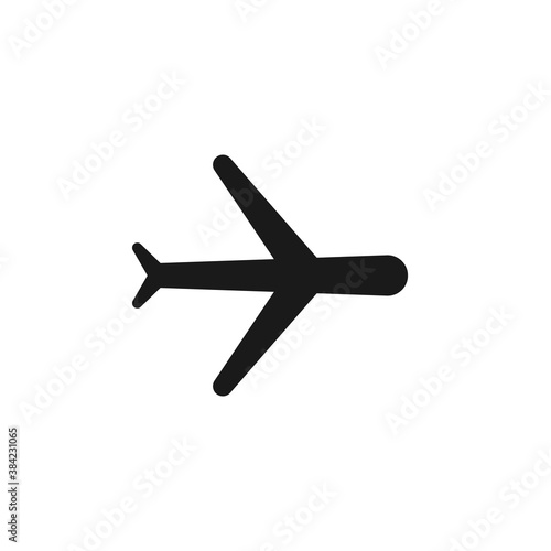 Airplane icon logo isolated. Plane symbol vector illustration isolated on white.