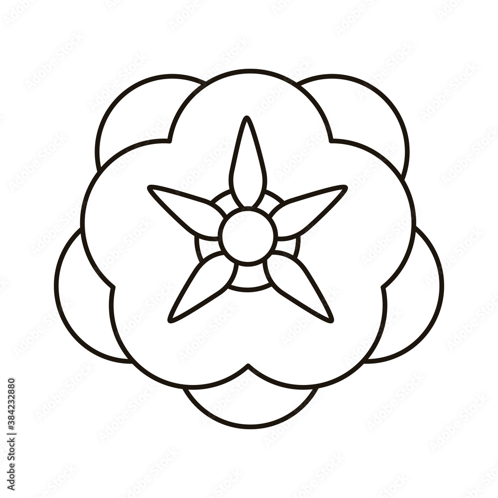 beautiful flower garden nature line style icon beautiful flower garden nature line style icon