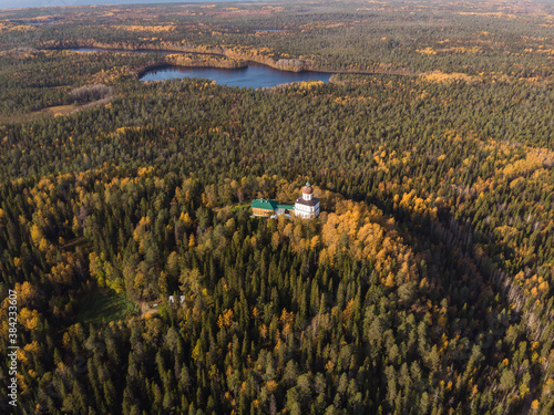 Panoramic view of Mount Sekirnaya and the lighthouse church. Russia, Solovki
 photo