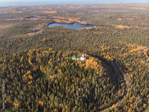 Panoramic view of Mount Sekirnaya and the lighthouse church. Russia, Solovki
 photo