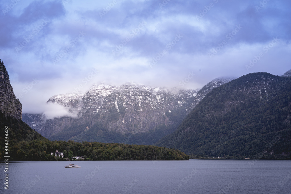 cloudy day in Hallstatt Austria