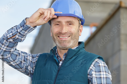 portrait of a technician standing outdoors