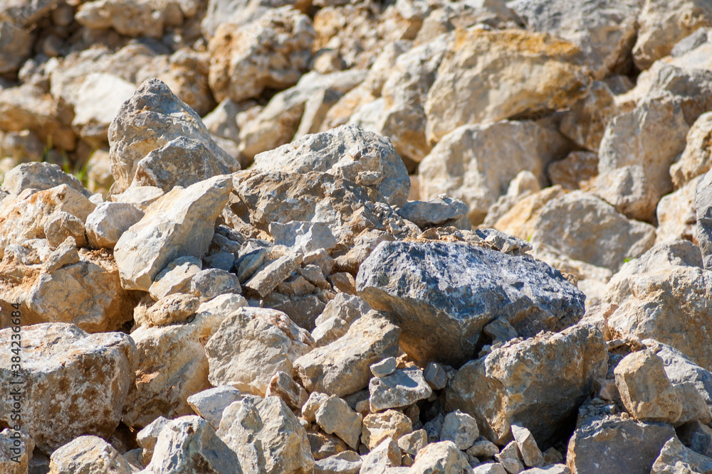 Closeup shot of small pieces of white rock Closeup shot of small pieces of white rock