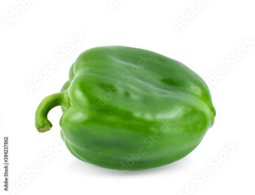 Green peppers isolated on white background