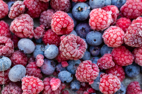 Frozen Fruit Mixed Raspberries and Blueberries