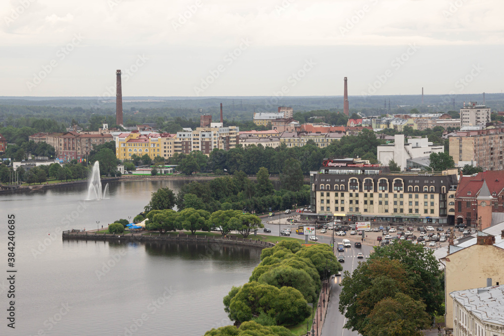 Obraz premium City Panorama, Houses and water 