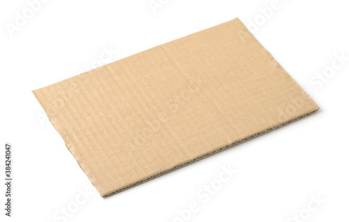 Piece of brown rectangular cardboard sheet