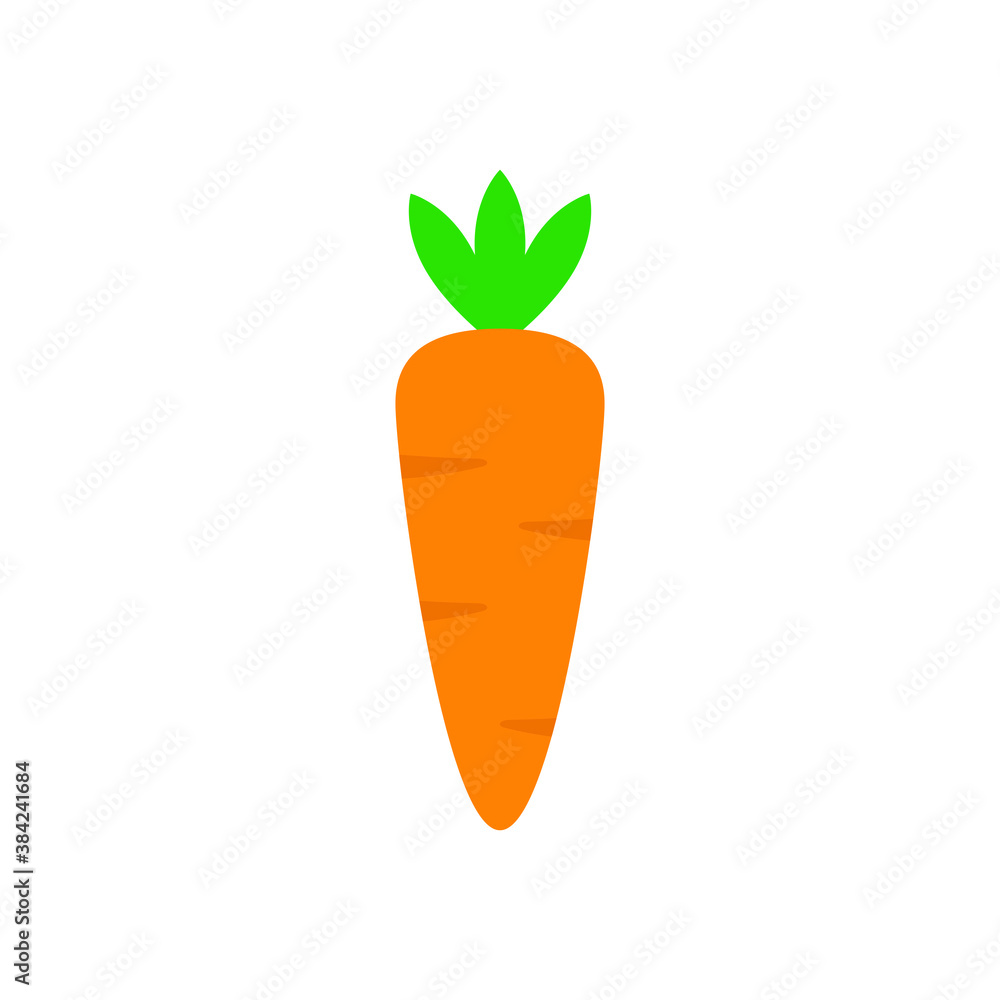 Carrot icon, vector carrot in flat style vector. Carrot icon, vector carrot in flat style vector.