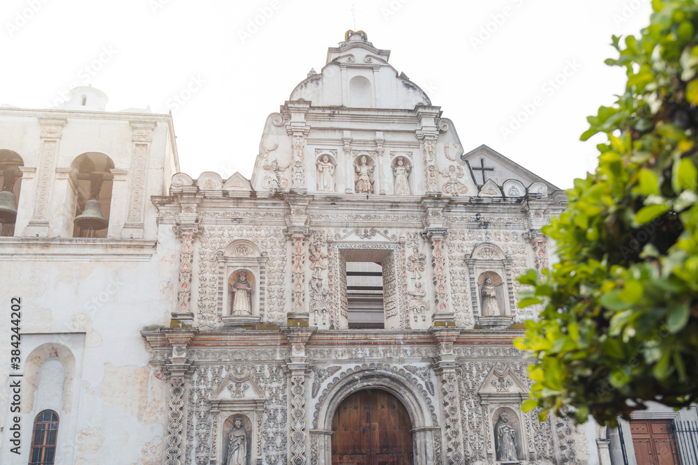 Cathedral of the Holy Spirit of Quetzaltenango Guatemala - Neo-Classical and Baroque cathedral of colonial city - Catholic church early in the morning