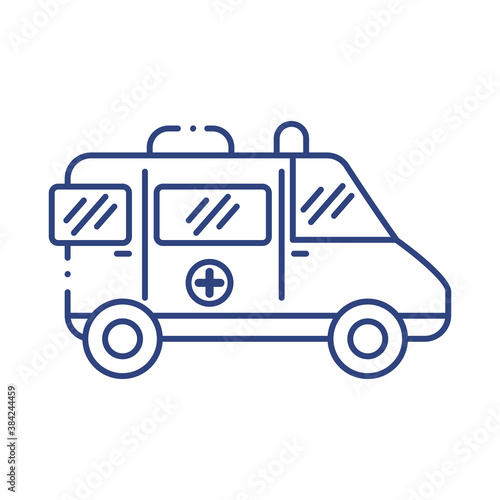 ambulance car line style icon