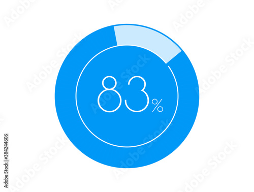 83% Percentage, 83 Percentage diagrams infographic