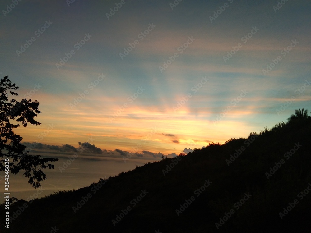 Fototapeta premium sunset in the mountains