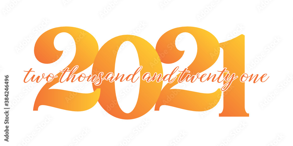 Happy New Year, Happy 2021, 2021, New Year, Two Thousand Twenty One, Twenty Twenty-One, Vector Text Illustration Background