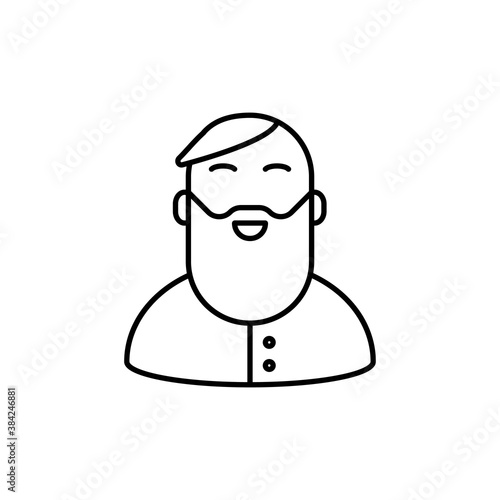 Fototapeta Naklejka Na Ścianę i Meble -  man with beard icon element of barbershop icon for mobile concept and web apps. Thin line man with beard icon can be used for web and mobile. Premium icon on white background
