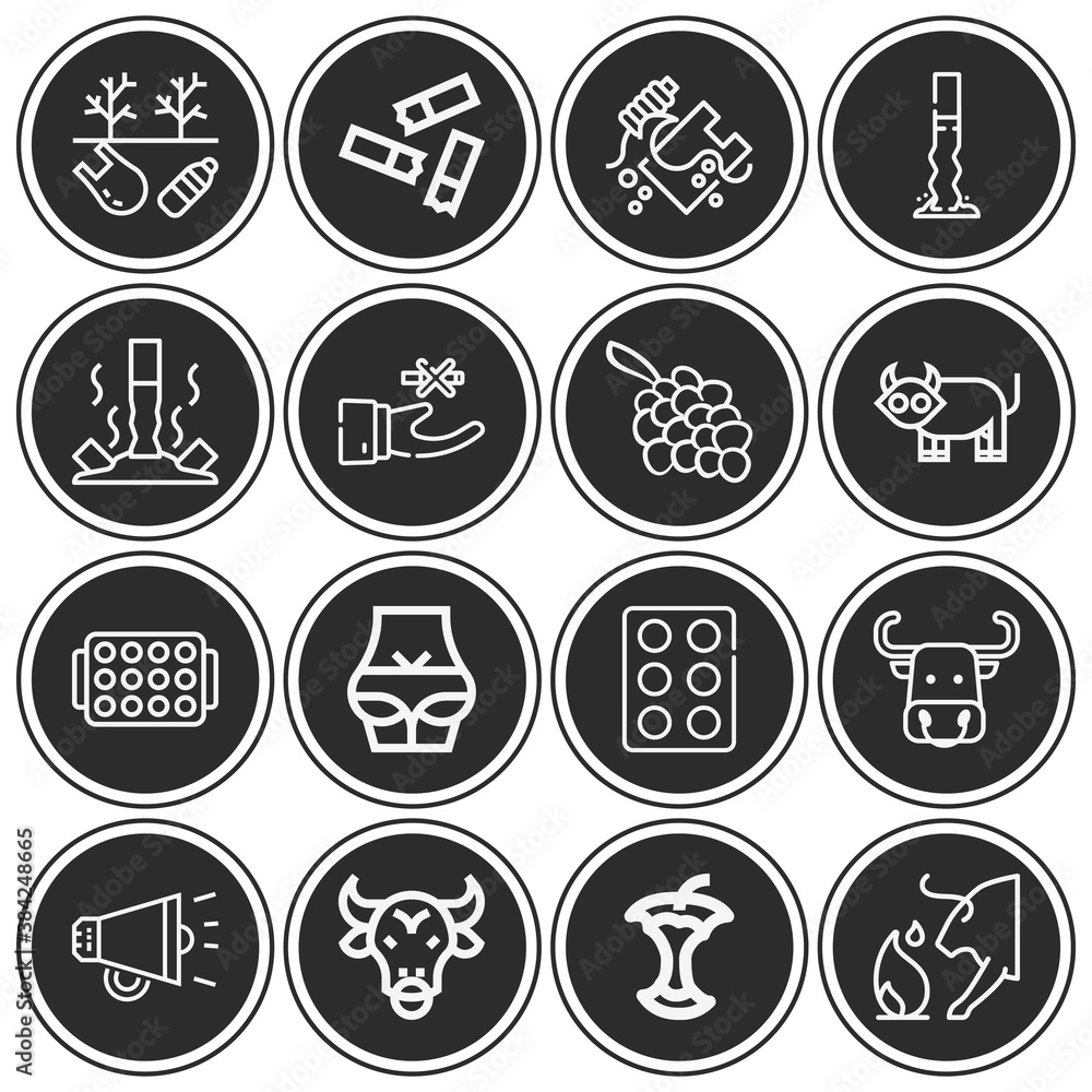 Fototapeta premium 16 pack of rot lineal web icons set