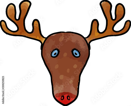 water color vector of reindeer