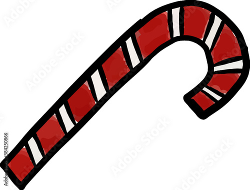 water color vector of candy cane