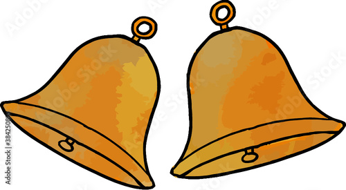 water color vector of bells
