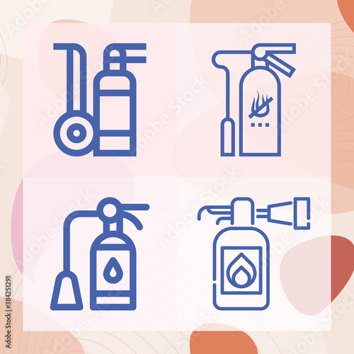 Simple set of tightly related lineal icons