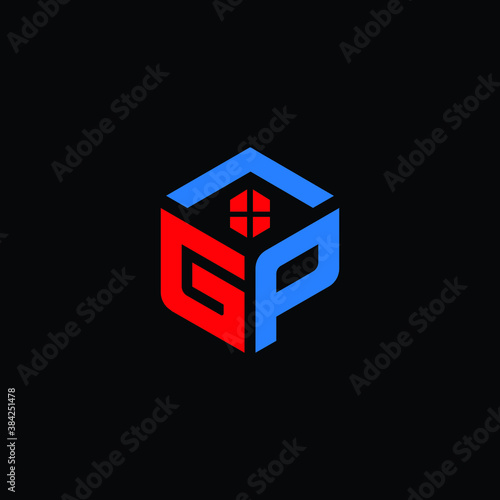 GP Letter Modern Real Estate Logo Vector Editable Icon and Property Business Website Favicon 