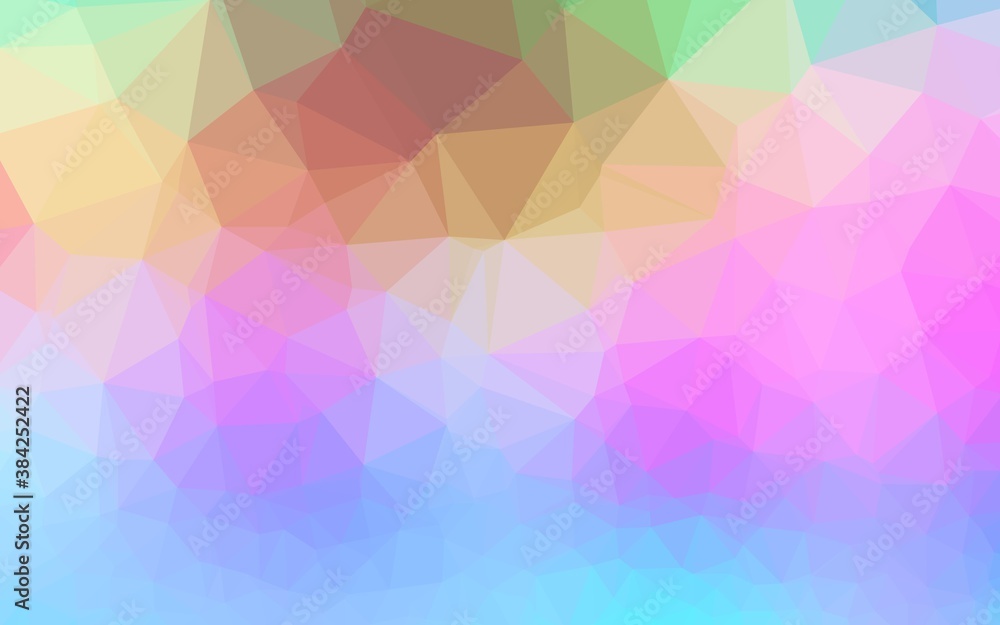 Obraz premium Light Multicolor, Rainbow vector abstract mosaic backdrop.