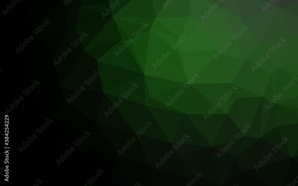 Dark Green vector blurry triangle pattern. Dark Green vector blurry triangle pattern.