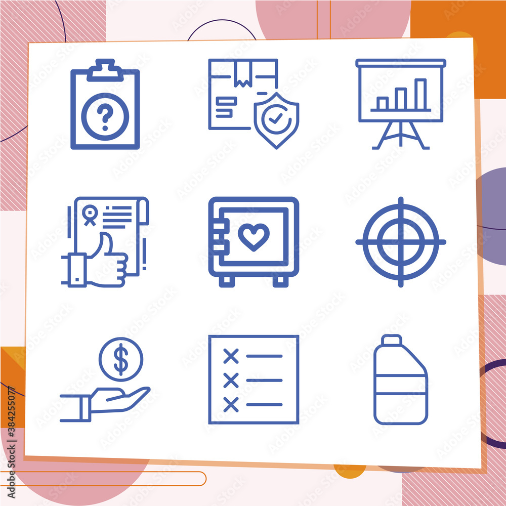 Simple set of 9 icons related to agreement Simple set of 9 icons related to agreement