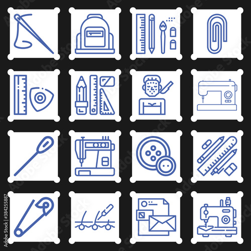 16 pack of philosophical theory  lineal web icons set