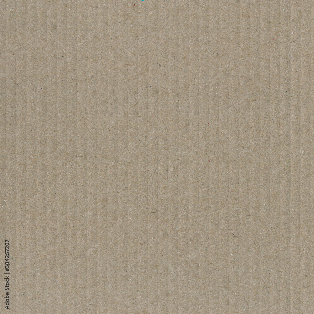 Fototapeta premium Close up of a light brown vintage rough sheet of carton. Cardboard paper texture with a blank background. Empty papercraft surface. Recycled environmentally friendly material.