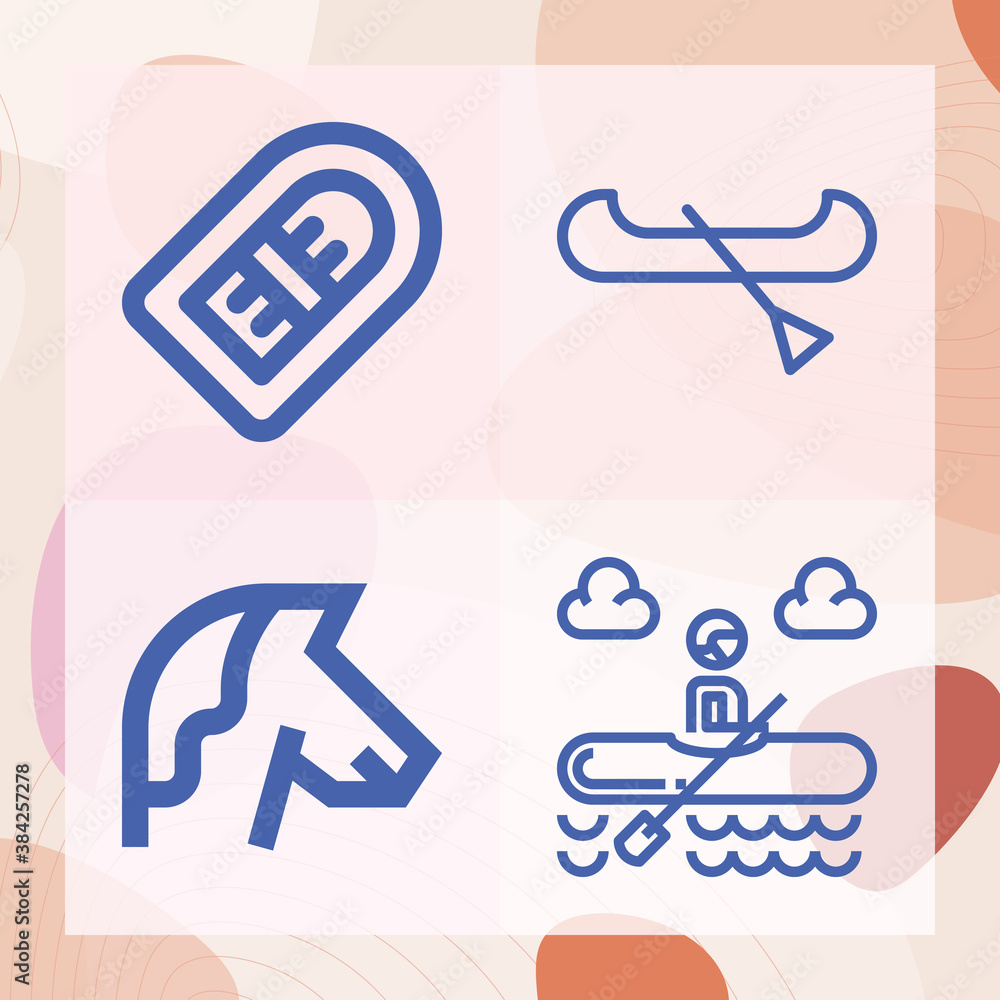 Simple set of president related lineal icons Simple set of president related lineal icons