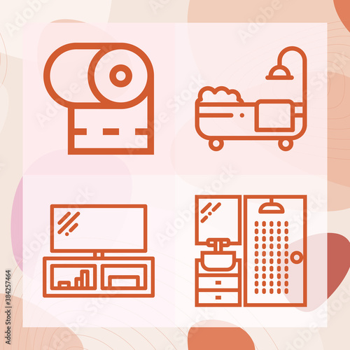 Simple set of closet related lineal icons