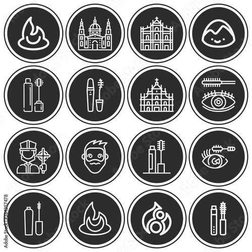 16 pack of ideal  lineal web icons set
