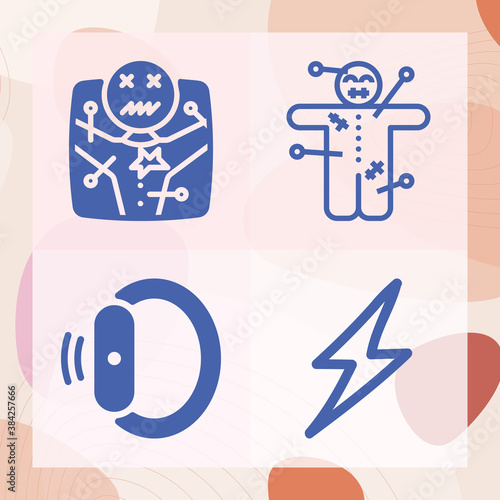 Simple set of flee related filled icons