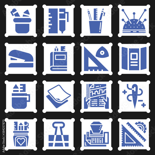 16 pack of philosophical doctrine  filled web icons set