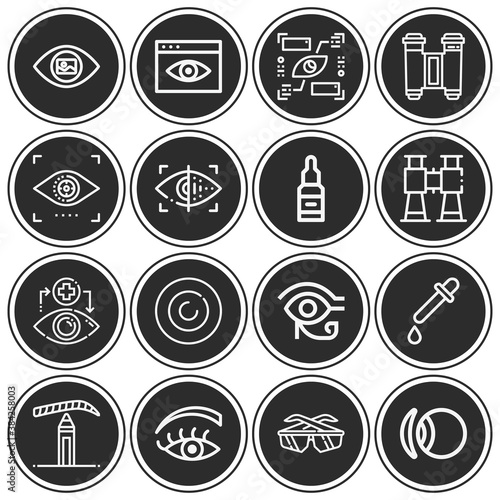 16 pack of medical center  lineal web icons set