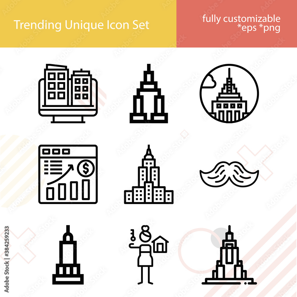 Simple set of nigeria related lineal icons. Simple set of nigeria related lineal icons.