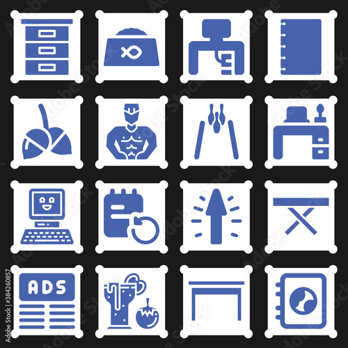 16 pack of above  filled web icons set
