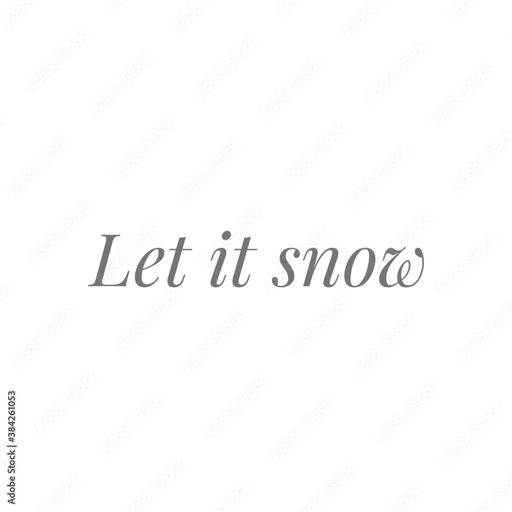 Winter word quote illustration sign for design development/to print