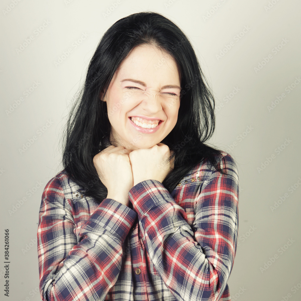 Beautiful young surprised woman. Beautiful young surprised woman.