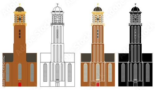 Peperbus Tower in Zwolle, Netherlands.