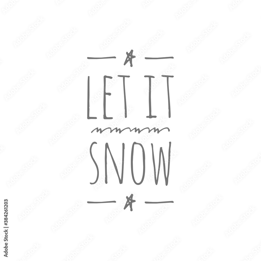 Winter word quote illustration