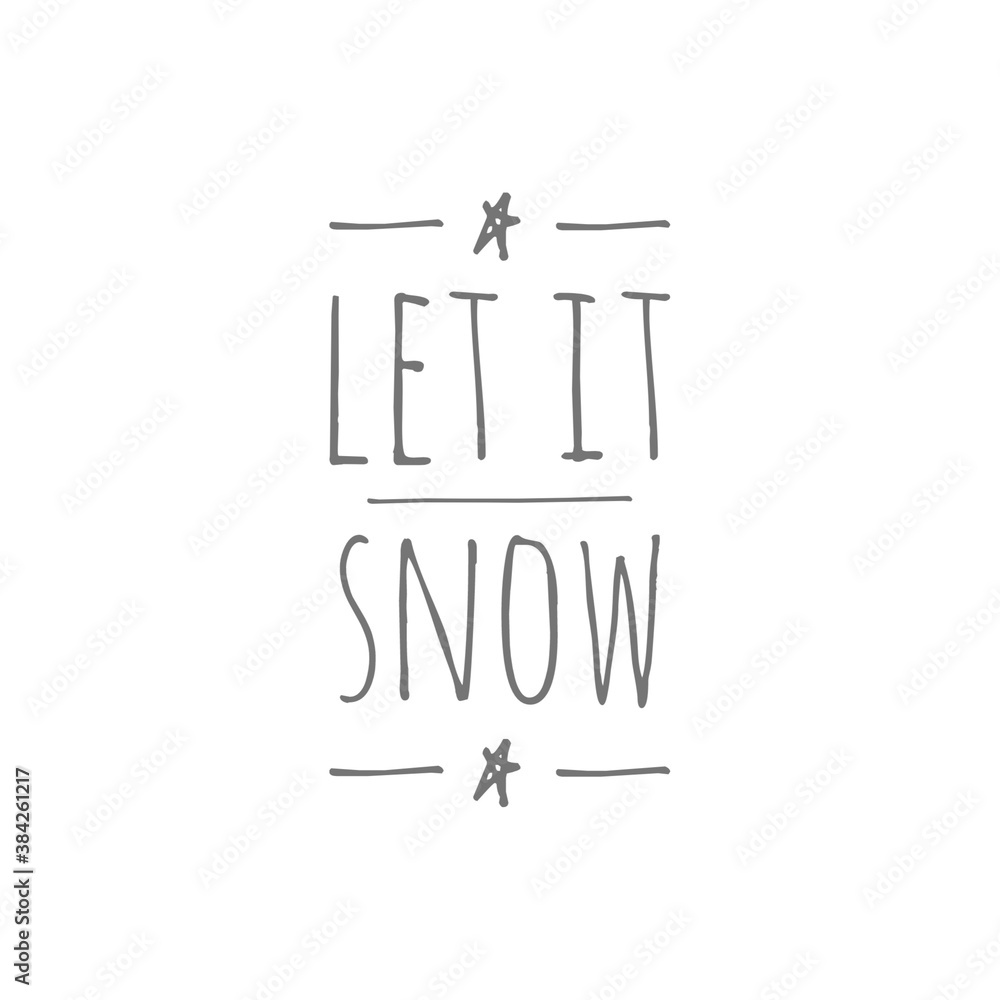 Winter word quote illustration Winter word quote illustration