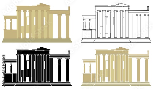 Erechtheion, Acropolis in Greece, Europe.