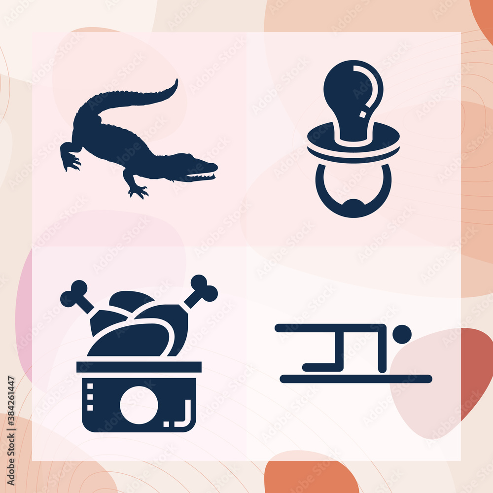 Simple set of bodily property related filled icons Simple set of bodily property related filled icons