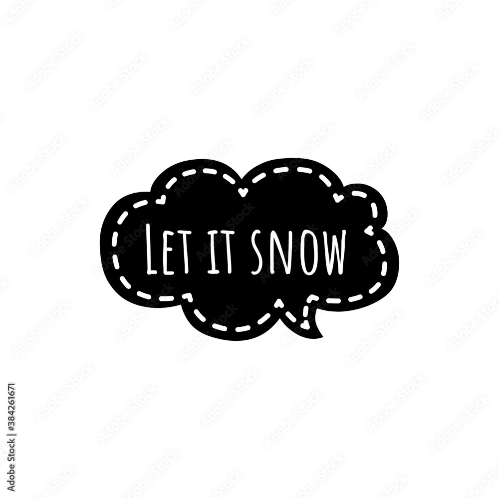 Winter word quote illustration Winter word quote illustration