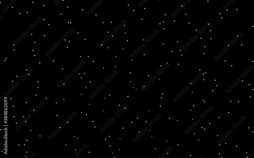 Dark Silver, Gray vector template with sky stars.