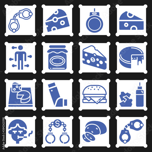 16 pack of lay off  filled web icons set