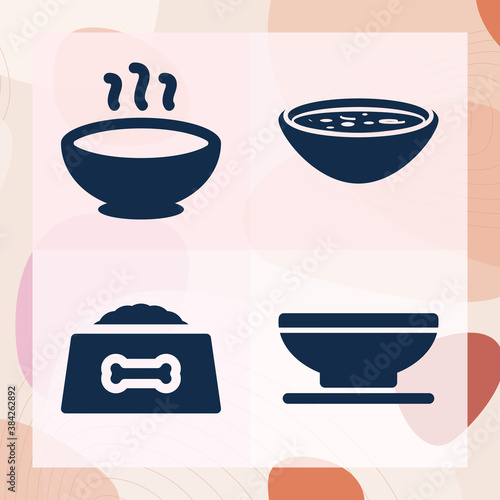 Simple set of tobacco pipe related filled icons